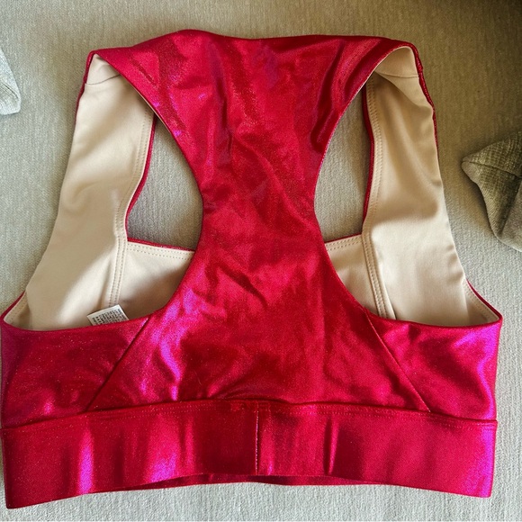 Heroine Sport Metallic Rose Pink Cycling Bra & Marvel Legging Set S - Picture 8 of 9